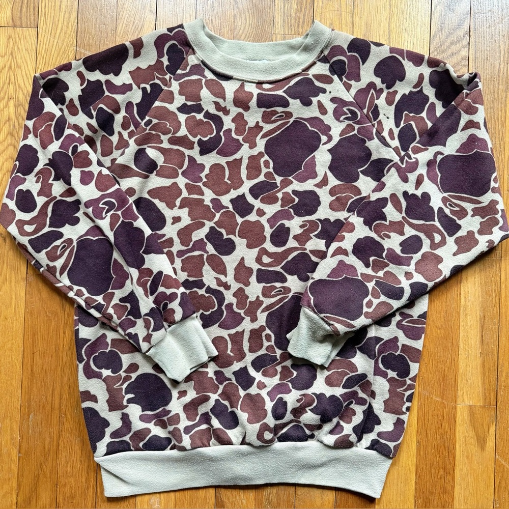 Vintage 80’s Duck Bay Duck Camo Cotton Sweatshirt